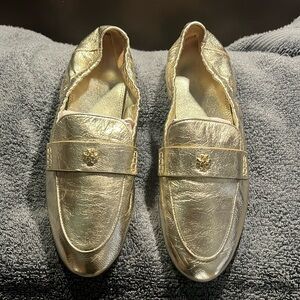 Tory Butch Metallic Loafers